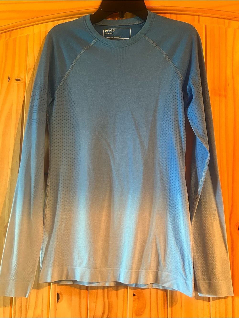 Figs Light Blue ombré Long Sleeve undershirt